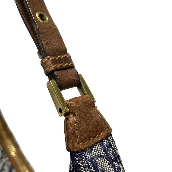 Dior/christian Dior Shoulder Bag Street Chictrotter Navy And Ivory And Brown - Picture 15 of 16